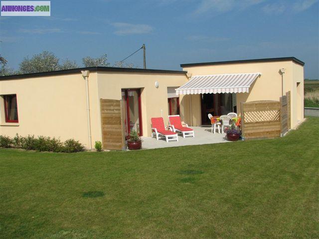Maison contemporaine de plain pied 3 ch 300 m plages