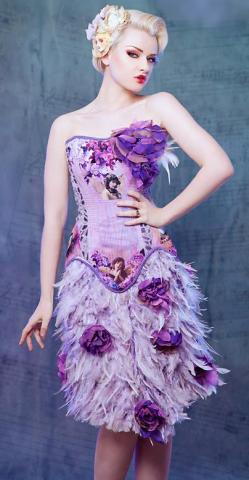 Corset Bibian blue Haute-Couture