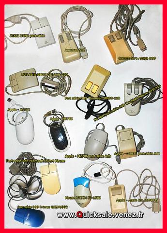 Souris, Microsoft, Apple, Artec, Mac, Atari, Commodore, Amiga, Primax, Thomson, Ibm, Vtech, Dfi ...