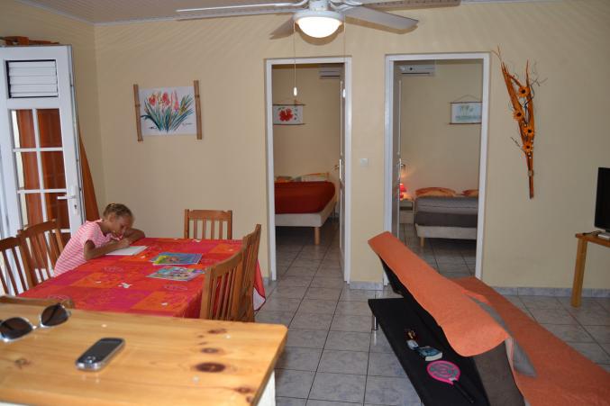 Loue F3 à 50m de la plage, Trois Ilets, Anse Mitan