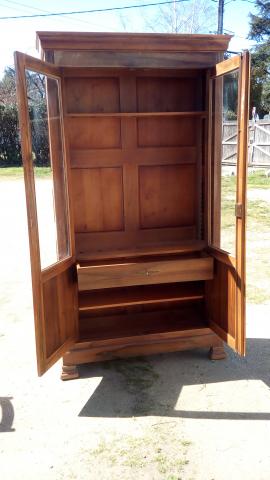 Bibliothèque haut de gamme noyer massif