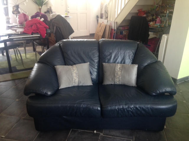 Canapé en cuir 2 places