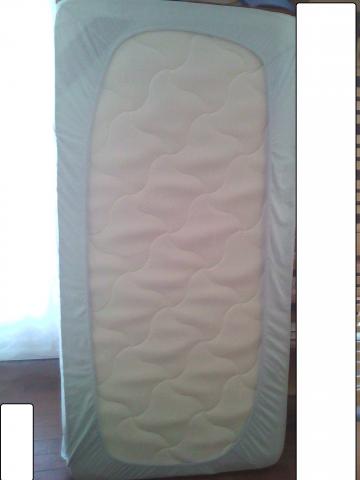 Lit 190 x90 structure bois avec sommier et matelas