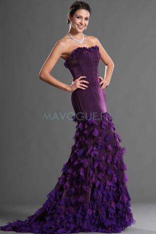 Robe De Bal Orné De Rosette Longueur Ras Du Sol Sans-mavogue.fr