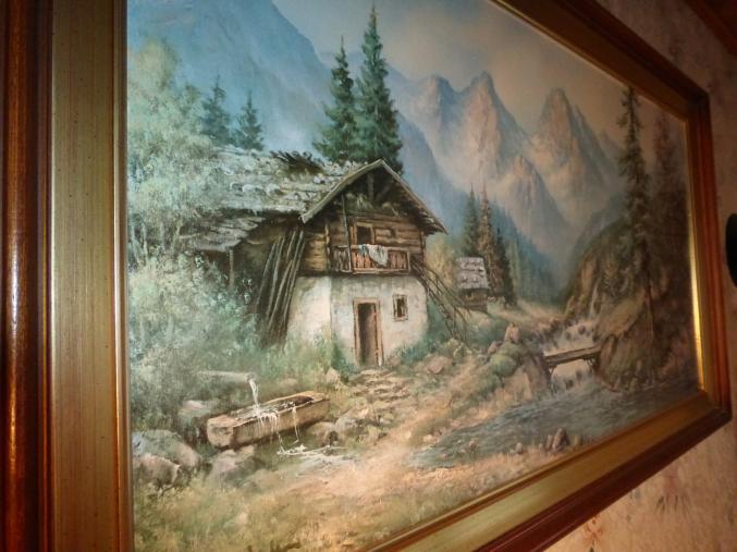 Tableau décor chalet de montagne