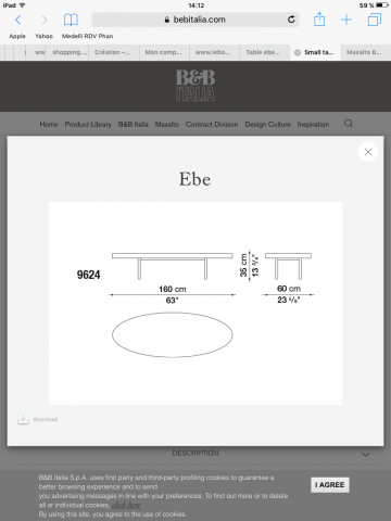 Table basse ovale 1m60 haut de gamme