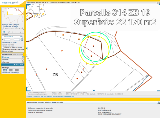 Terrain loisir boisé