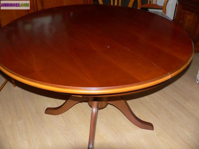 Table merisier et 4 chaises