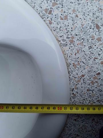 Vasque ovale céramique + robinet arret automatique