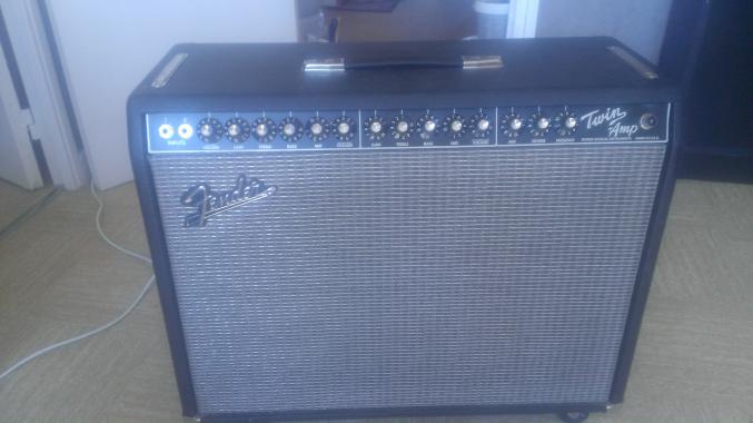 Gibson Les Paul + ampli fender Twin amp