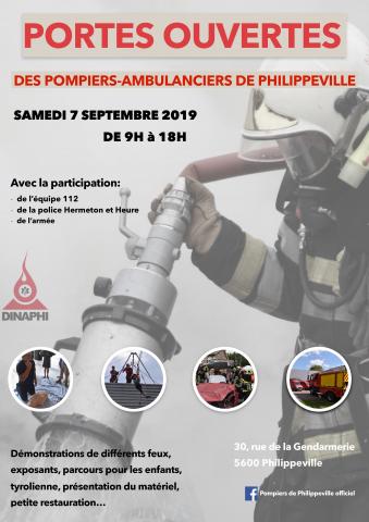 Portes ouvertes des pompiers-ambulanciers de Philippeville