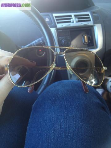 Lunettes cartier double plaqué or