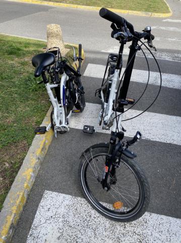 Vélo pliant 20 pouces col de cygne