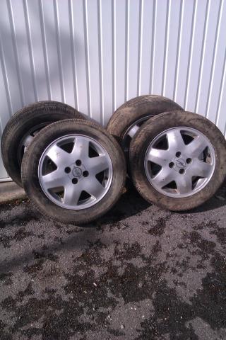 4 jantes alu Opel + pneus