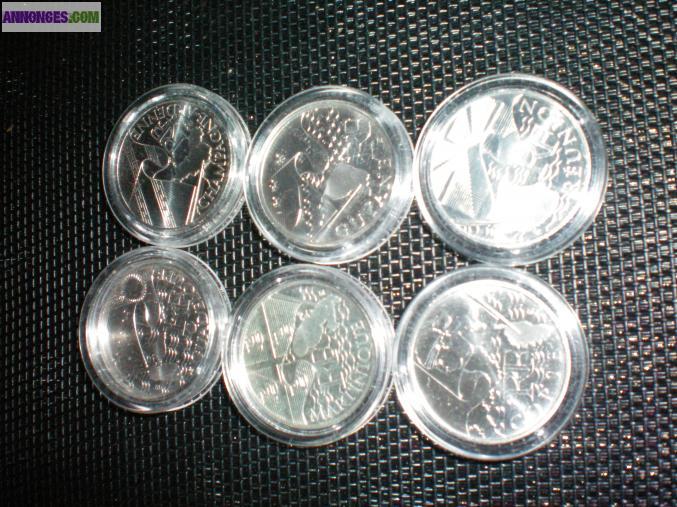 Lot de 6 Pièces des Euros des Régions 2010 sous Capsule
