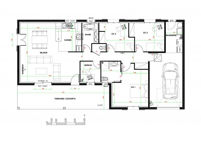 MAISON INDIVIDUELLE T5 SUR TERRAIN 1100 M2
