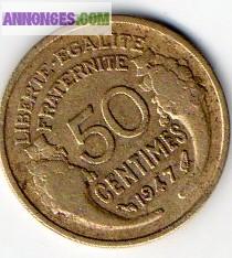 50 centimes 1947 bronze
