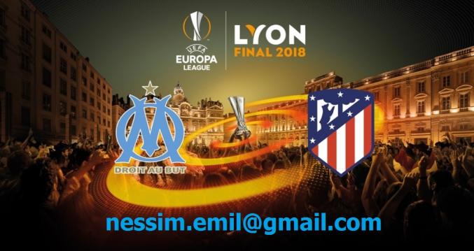 2 x Billets UEFA Europa League Final Lyon 2018 OM place 