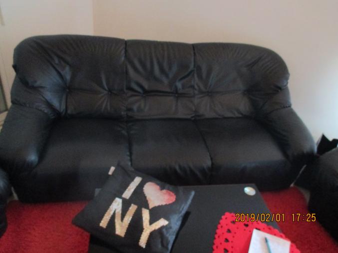 Canape simili cuir noir