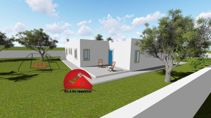 VENTE PROJET CLÉ EN MAIN A MEZRAYA DJERBA - HOUCH AVEC PISCINE