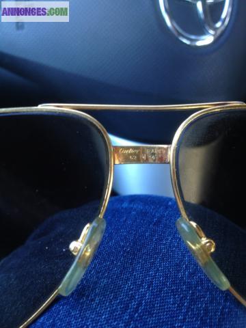 Lunettes cartier double plaqué or