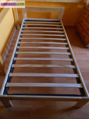 Lit enfant + sommier à lattes