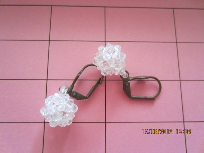 Boucles d'oreilles cristal fait main