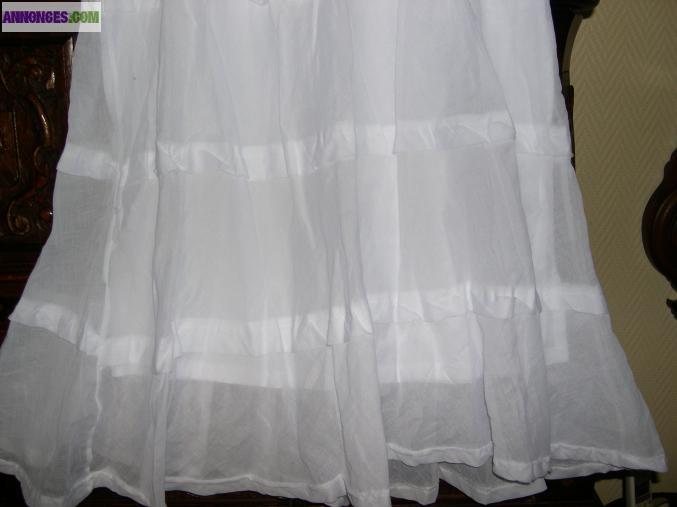 JUPE BLANCHE VOILE
