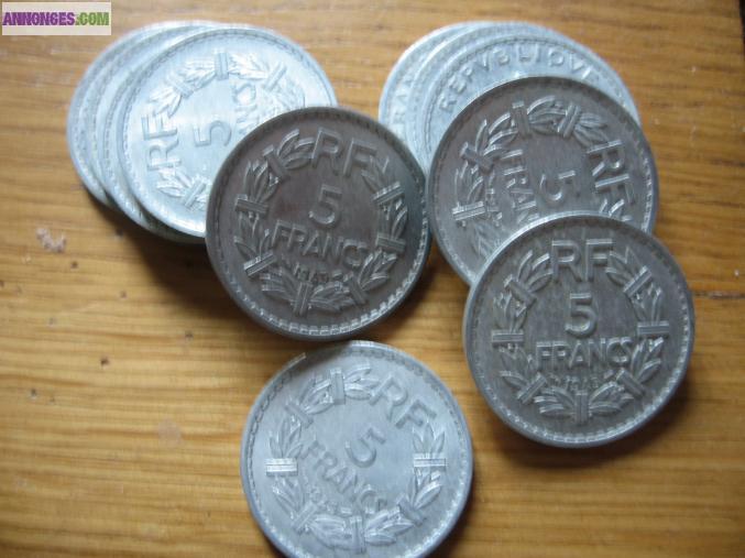 Gros lot de 5frcs lavrillers alu 1945