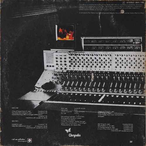 Disque vinyle 33t ten years after " recorded live"