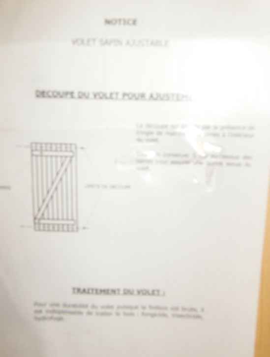 Volet en bois naturel