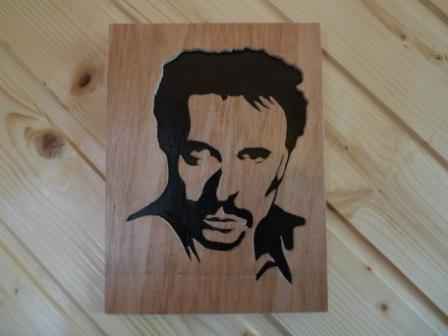 Tableau portrait johnny hallyday