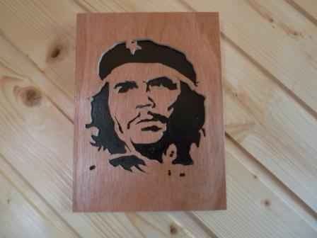 Tableau portrait du ché guévara en chantourné