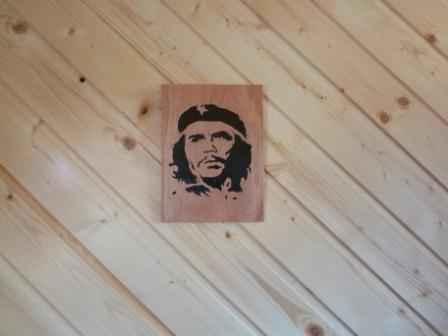 Tableau portrait du ché guévara en chantourné