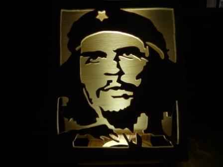 Lampe portrait du ché guévara en chantourné