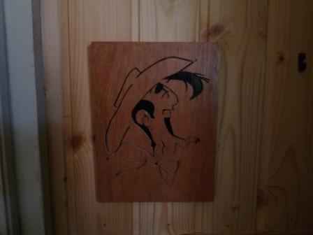 Tableau lucky luke en chantourné