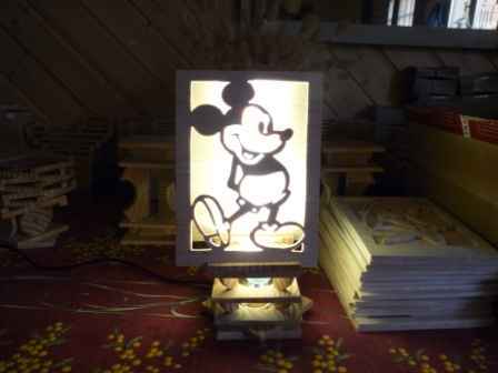 Lampe disney mickey en chantourné