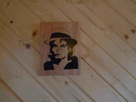 Tableau portrait michael jackson en chantourné