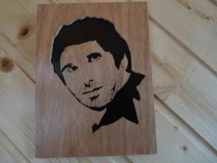 Tableau portrait de patrick fiori en chantourné