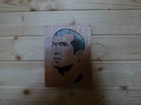 Tableau portrait de zinedine zidane en chantourné