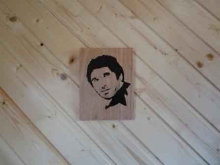 Tableau portrait de zinedine zidane en chantourné