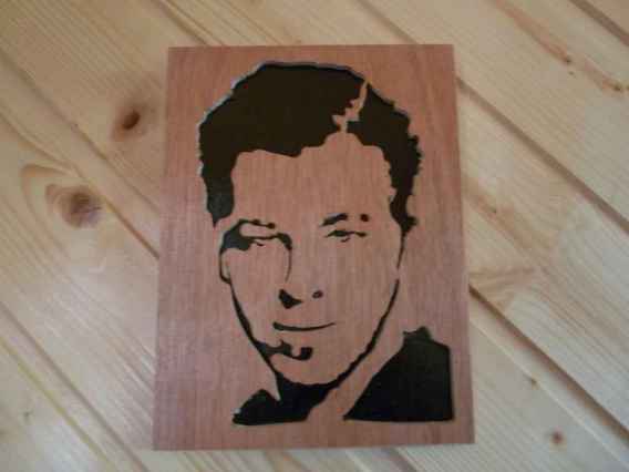 Tableau portrait de christophe maé en chantourné