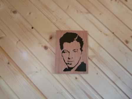 Tableau portrait de christophe maé en chantourné