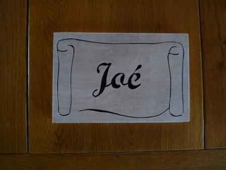 Petit tableau avec le prénom de vos enfants