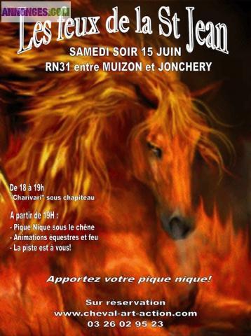 Les Feux de la St Jean - Spectacle, animations équestres et feu, amenez votre pique nique!