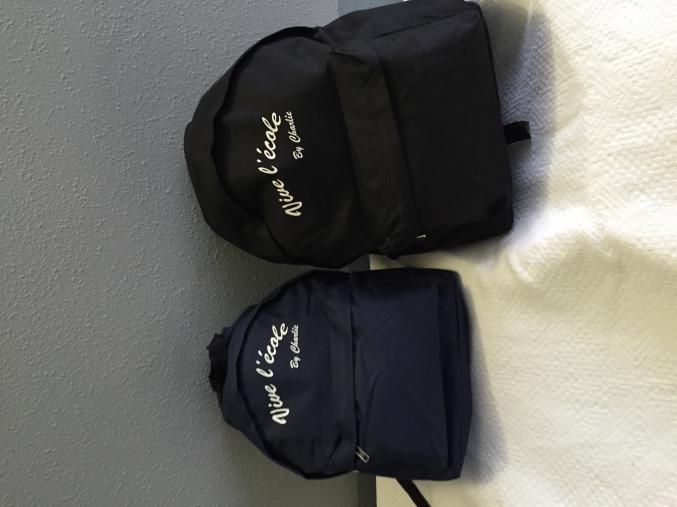 Sac à dos  "vive l'école by Charlie "