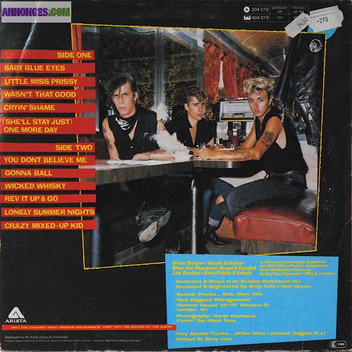 VINYLE STRAY CATS  CONNA BALL 1