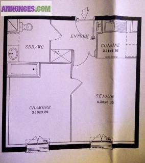 Location F2 Neuf 39m2