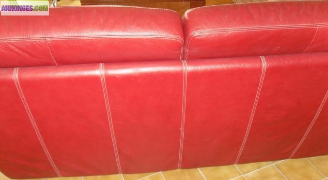 A SAISIR CANAPE CUIR BUFFLE 2 PLACES