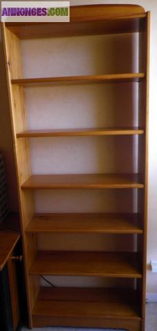 Bibliothèque pin 100% massif